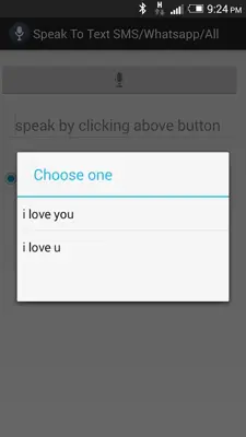 Speech To Text SMS/Whatsapp/All android App screenshot 1