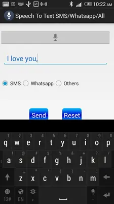 Speech To Text SMS/Whatsapp/All android App screenshot 2